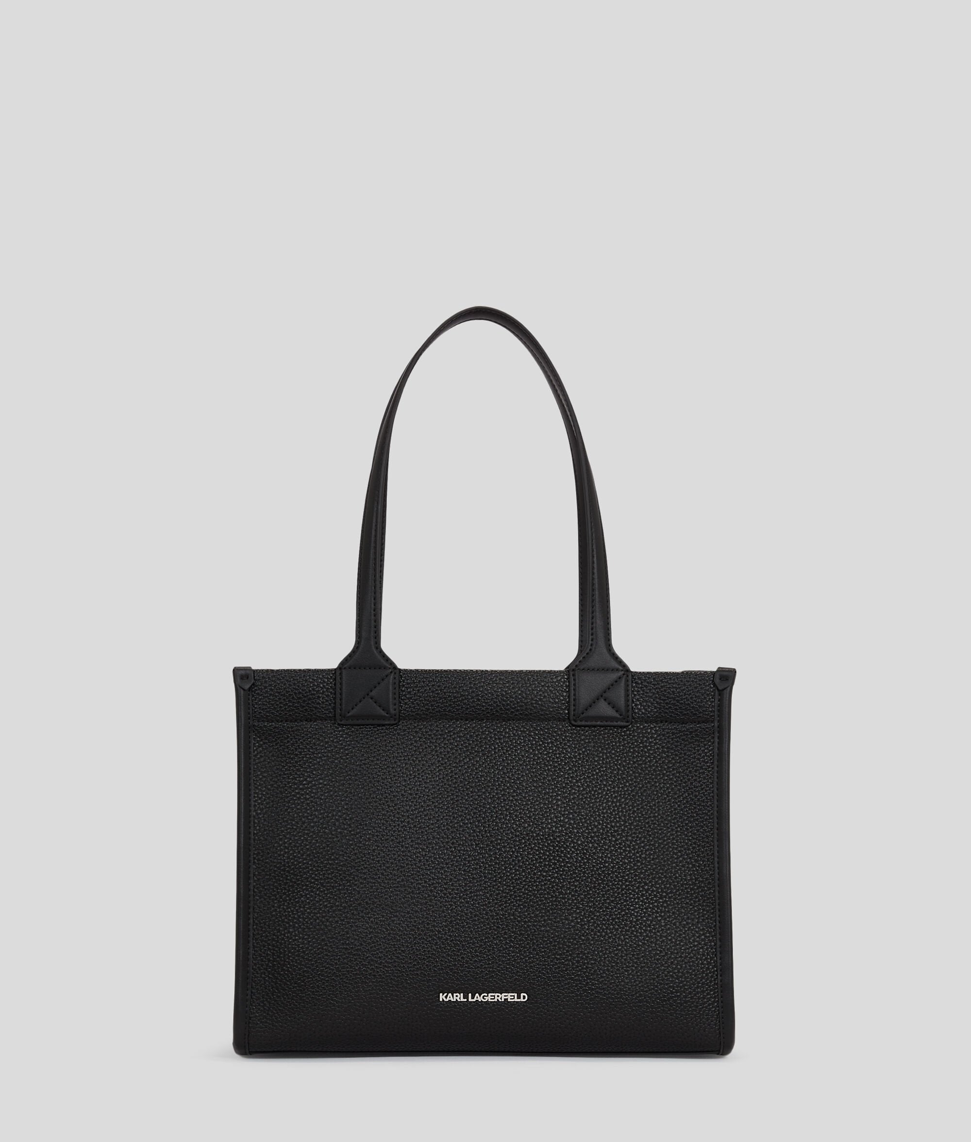 K/Skuare Grainy Medium Tote Bag Black Black