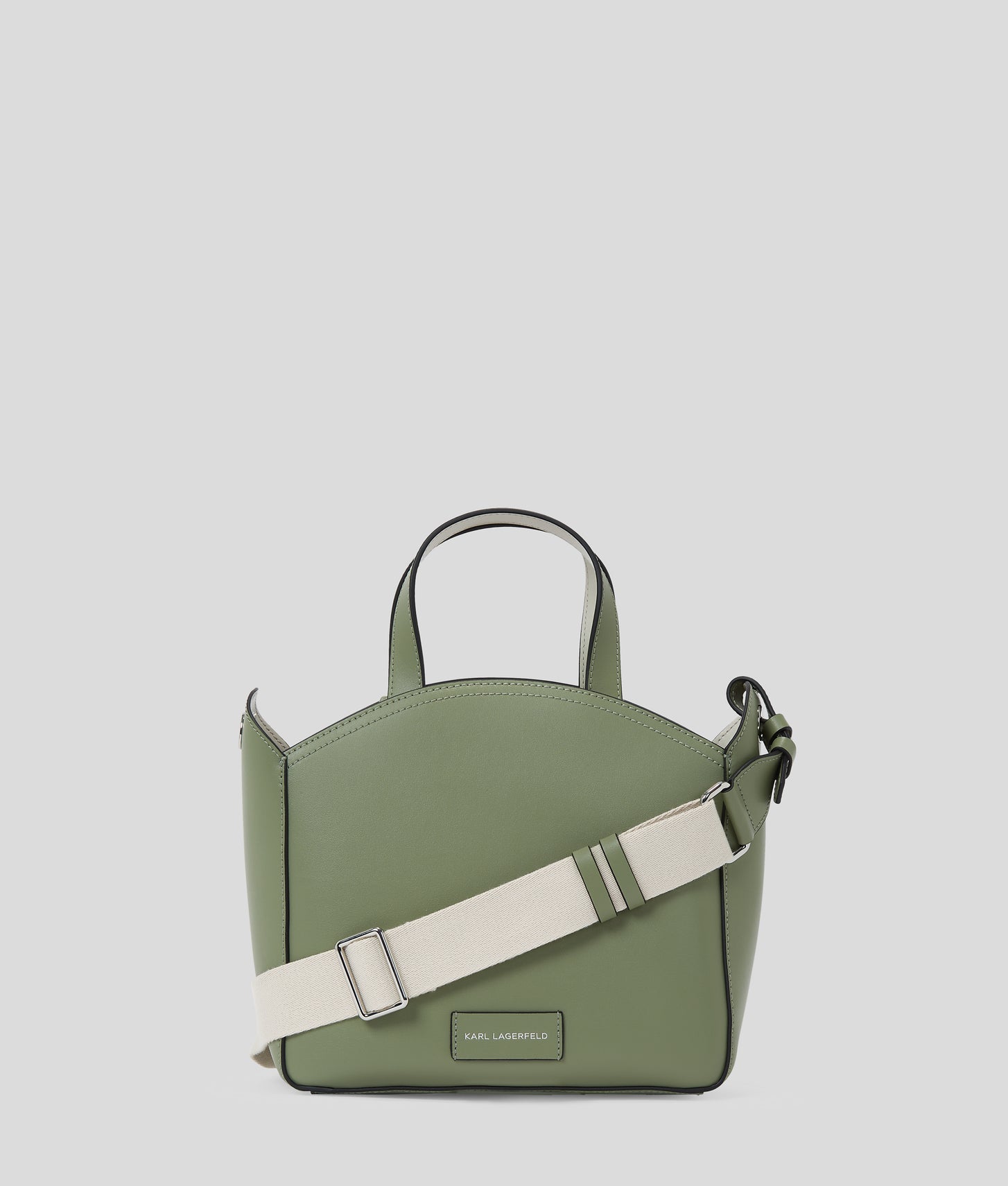 KarlLagerfeld Kcircle Perforated Small Tote Bag Oil Green