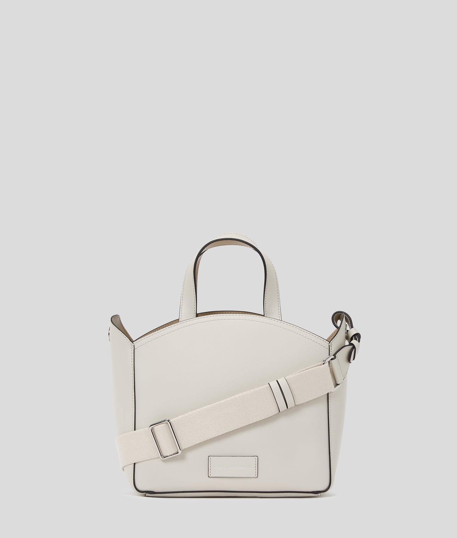 KarlLagerfeld Kcircle Perforated Small Tote Bag Cement