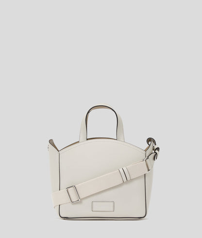 KarlLagerfeld Kcircle Perforated Small Tote Bag Cement