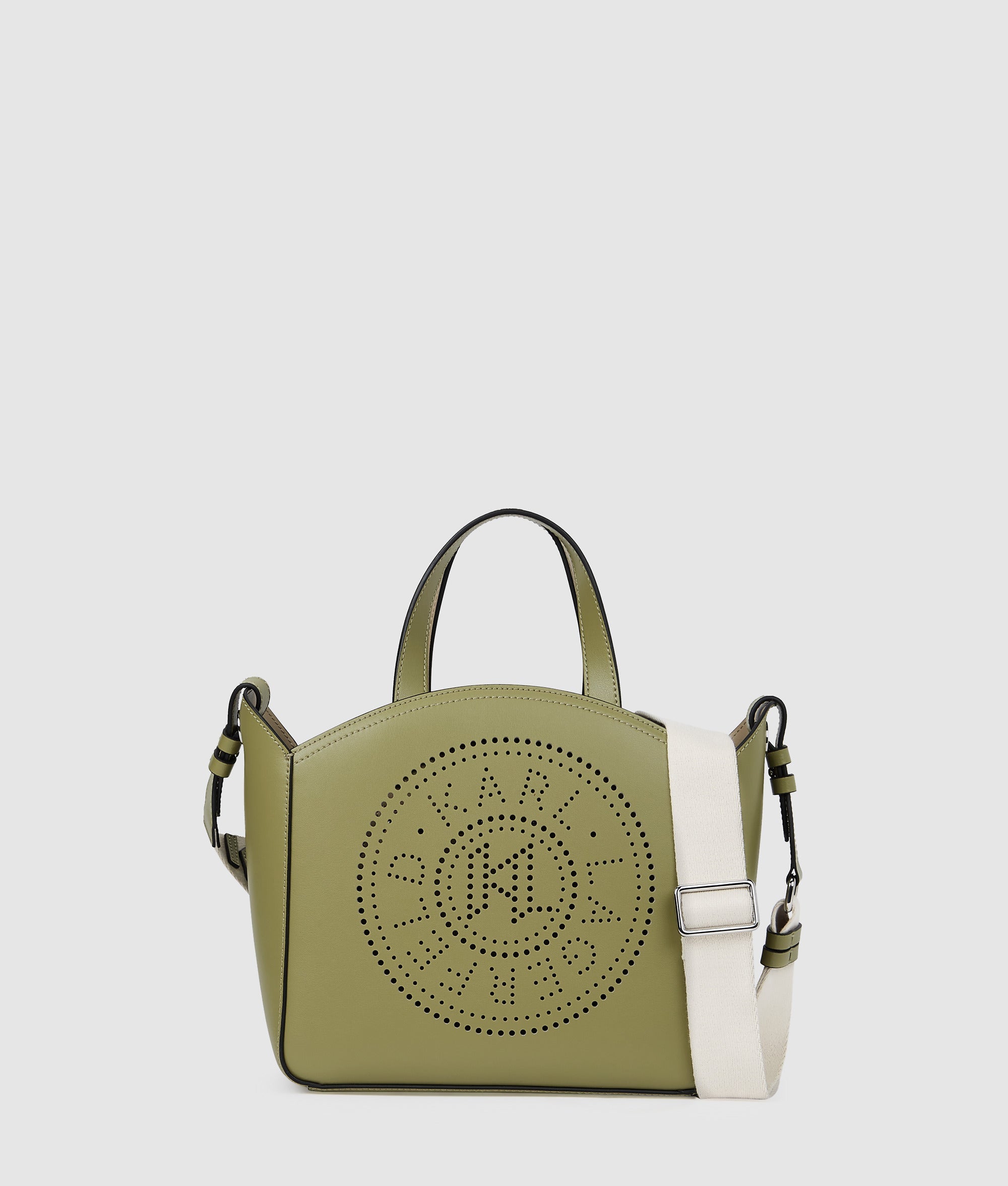 KarlLagerfeld Kcircle Perforated Small Tote Bag Cedar