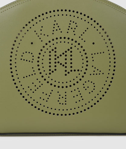 KarlLagerfeld Kcircle Perforated Small Tote Bag Cedar