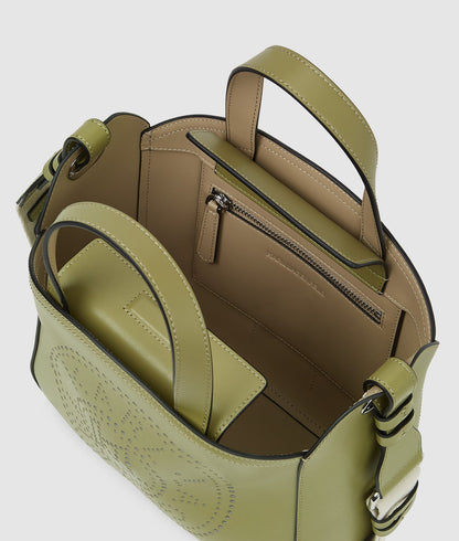 KarlLagerfeld Kcircle Perforated Small Tote Bag Cedar