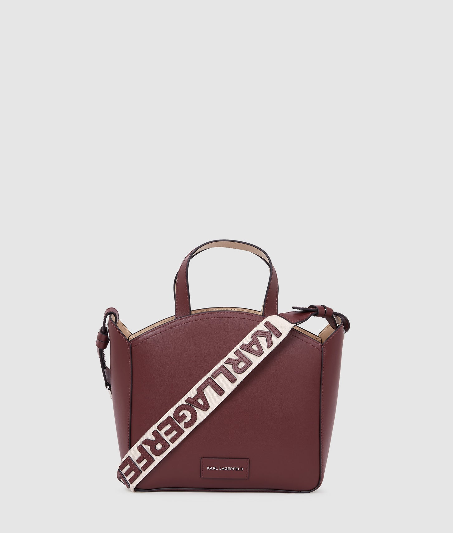 KarlLagerfeld Kcircle Perforated Small Tote Bag Windsor Wine