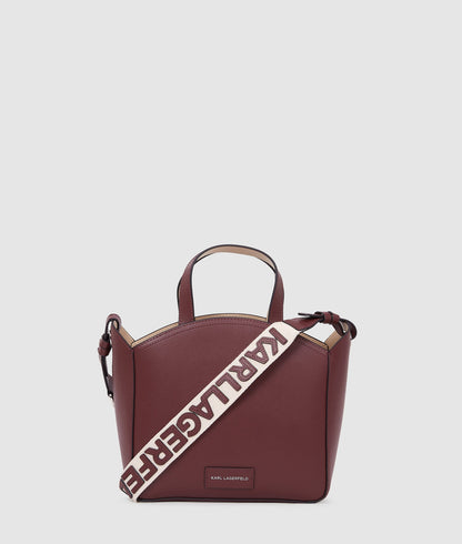 KarlLagerfeld Kcircle Perforated Small Tote Bag Windsor Wine