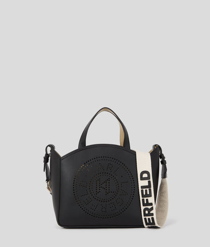 KarlLagerfeld Kcircle Perforated Small Tote Bag Black