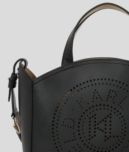 KarlLagerfeld Kcircle Perforated Small Tote Bag Black