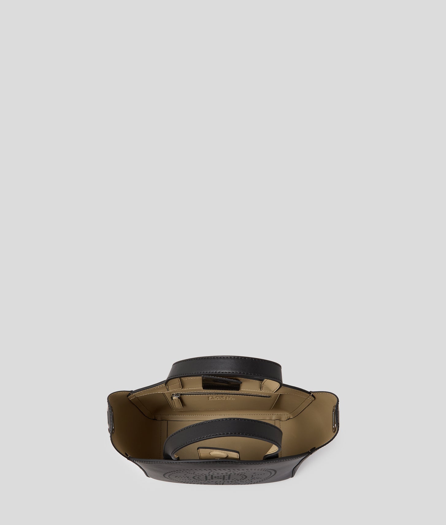 KarlLagerfeld Kcircle Perforated Small Tote Bag Black