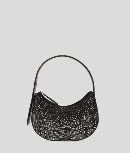 K/SoirŽe Rhinestone Half-Moon Bag Black Black
