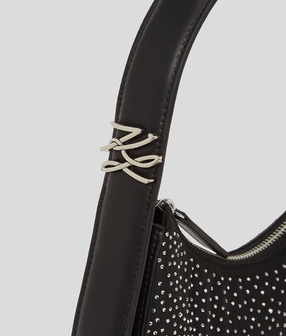 K/SoirŽe Rhinestone Half-Moon Bag Black Black