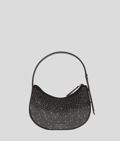 K/SoirŽe Rhinestone Half-Moon Bag Black Black