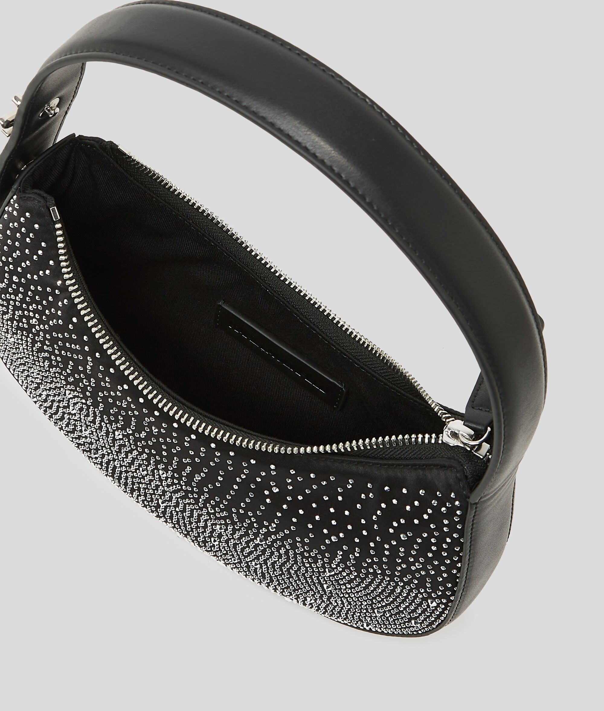 K/SoirŽe Rhinestone Half-Moon Bag Black Black