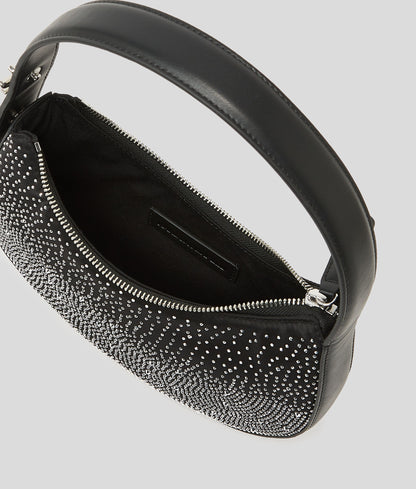 K/SoirŽe Rhinestone Half-Moon Bag Black Black
