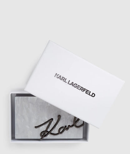 KarlLagerfeld Ksoirée Clutch Off White
