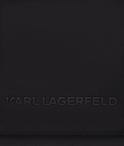 KarlLagerfeld Ikon Nylon Medium Square Tote Bag Black