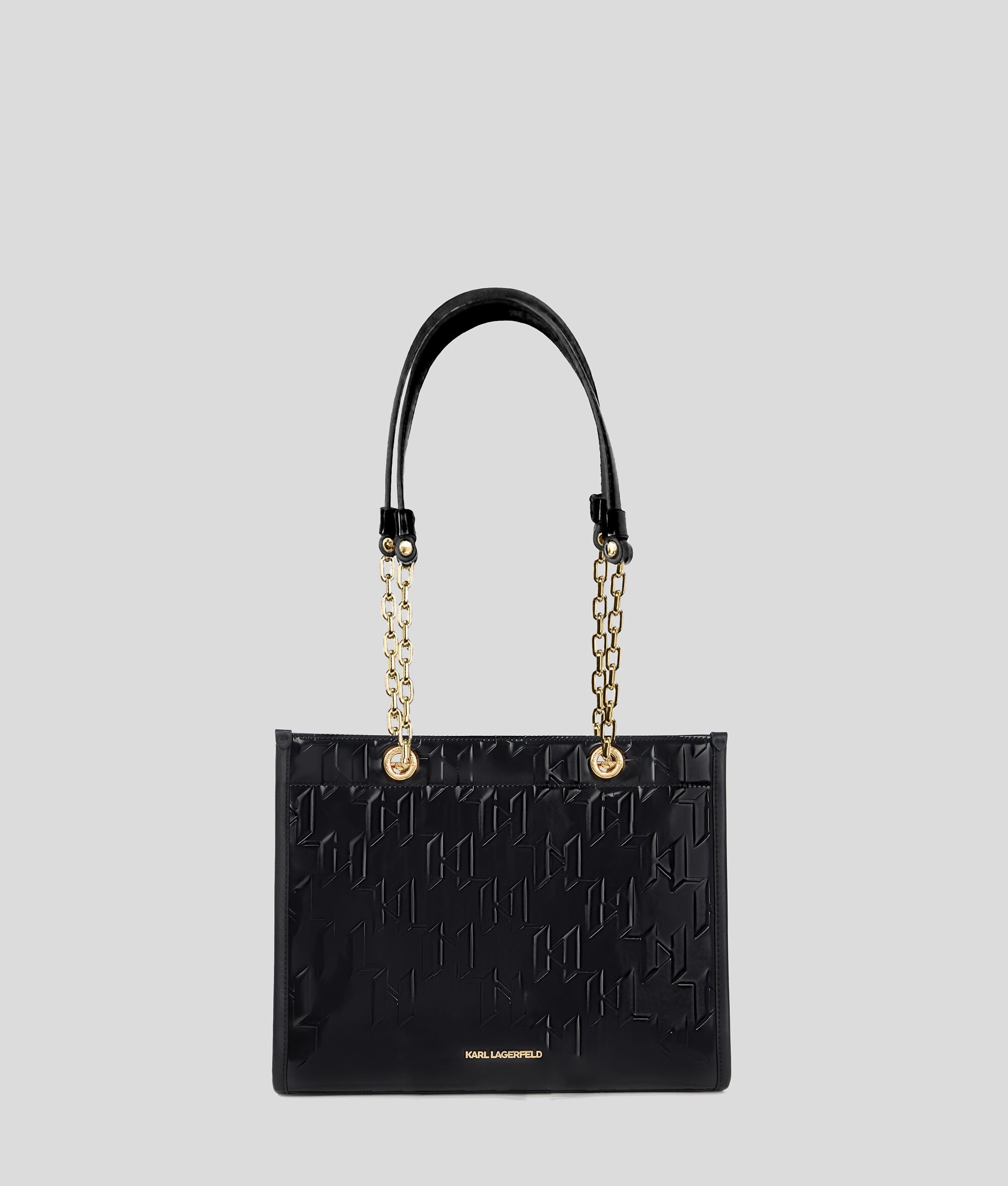 K/Skuare Shiny Medium Tote Bag Black Black