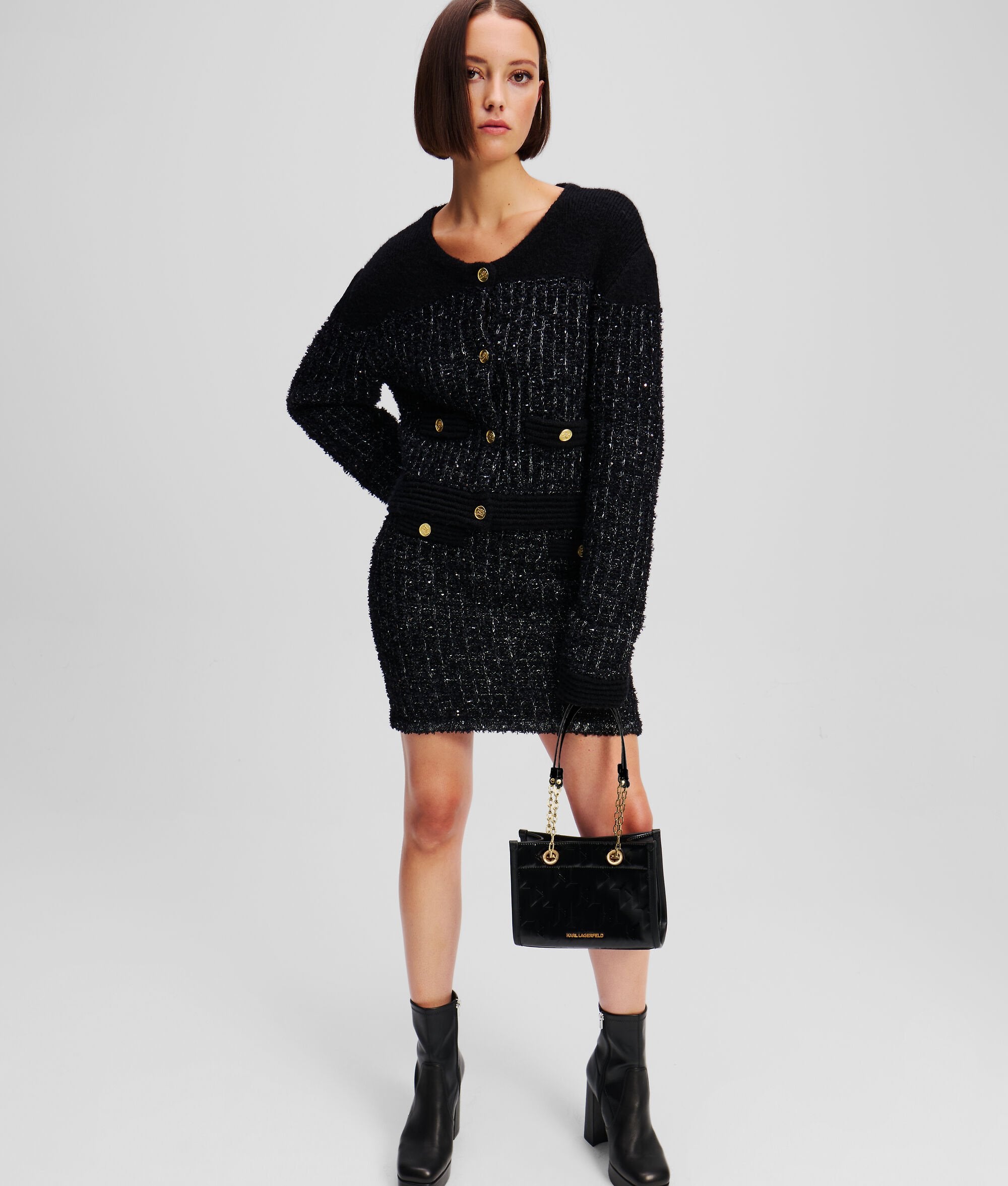 K/Skuare Shiny Small Tote Bag Black Black