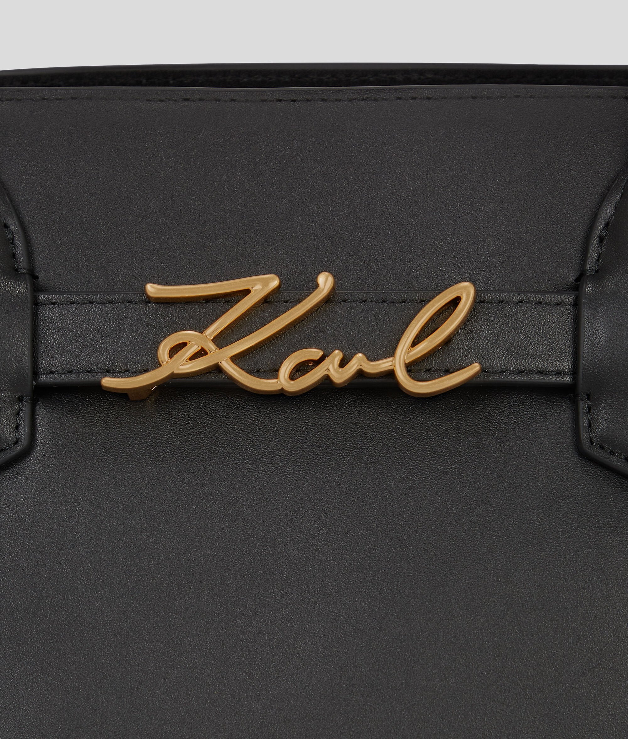 K/Signature Top-Handle Bag Black/Gold Black/Gold