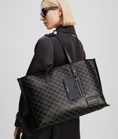 KarlLagerfeld Kvoyage Tote Bag Black Monogram