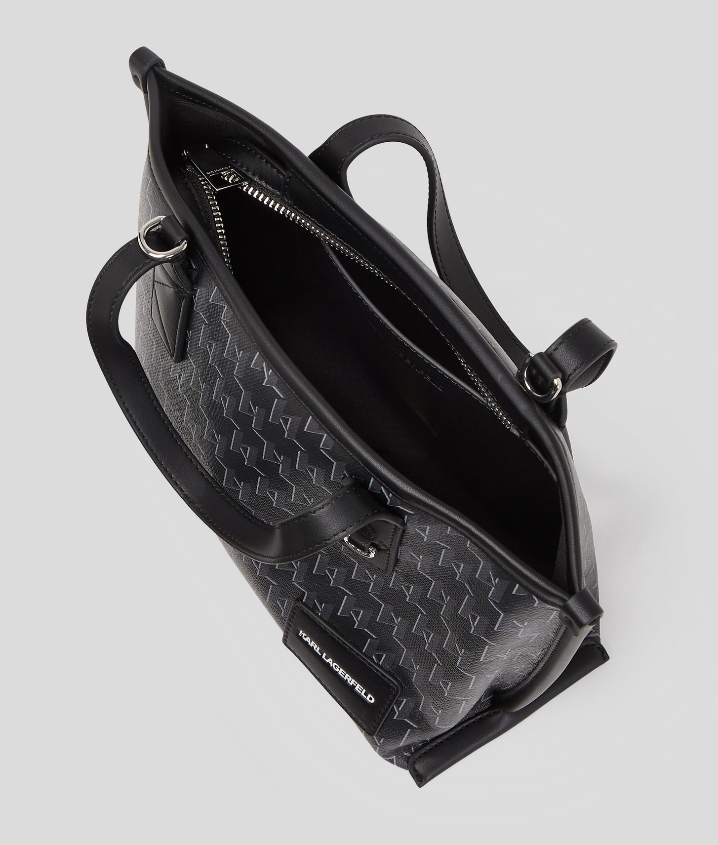 KarlLagerfeld Kvoyage Small Tote Bag Black Monogram