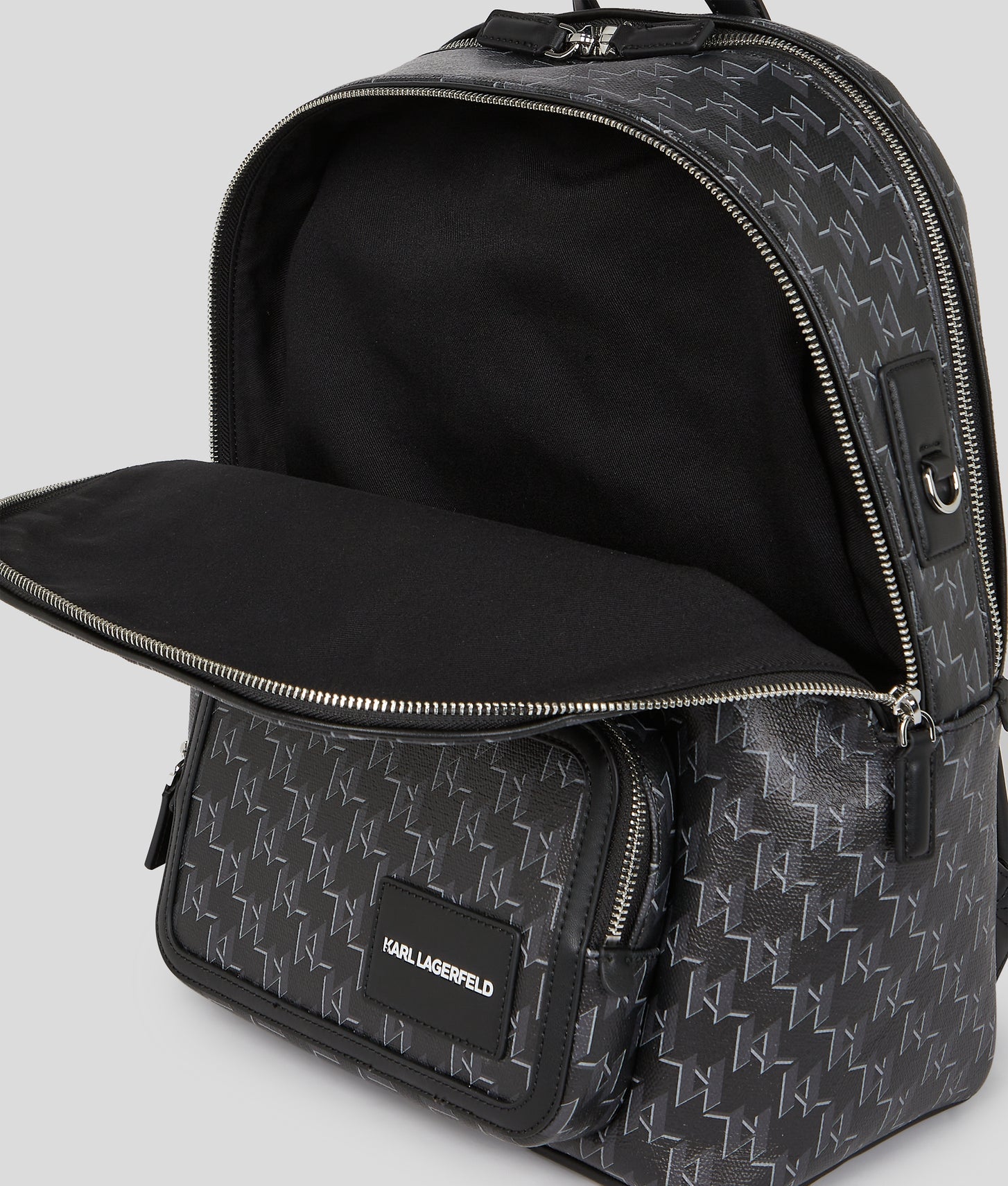 KarlLagerfeld Kvoyage Backpack Black Monogram