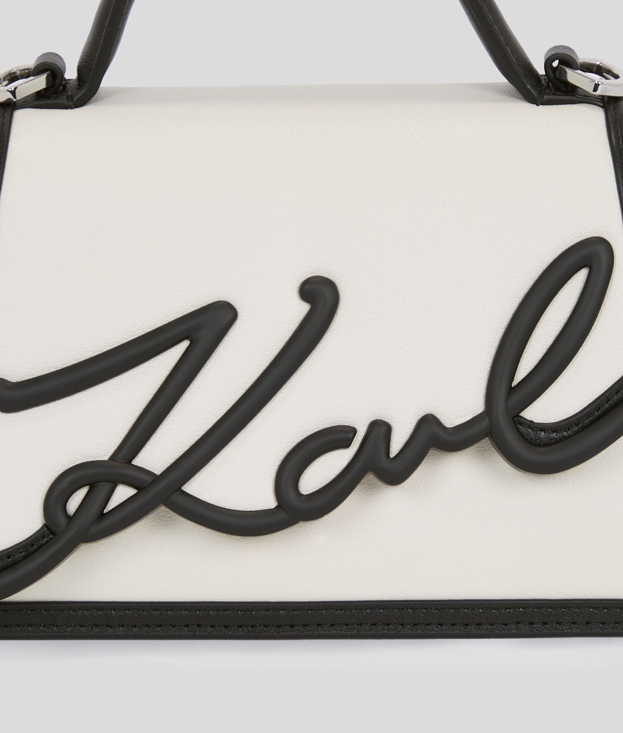 K/Signature Small Crossbody Bag White/Black White/Black