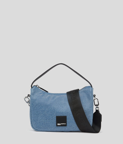 KarlLagerfeld Klj Box Logo Coated Mini Hobo Bag Coated Blue