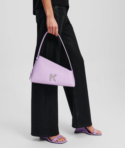 KarlLagerfeld Geo Leather Shoulder Bag Lavendula