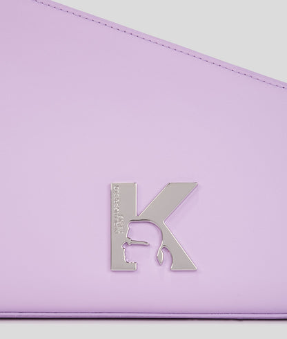 KarlLagerfeld Geo Leather Shoulder Bag Lavendula