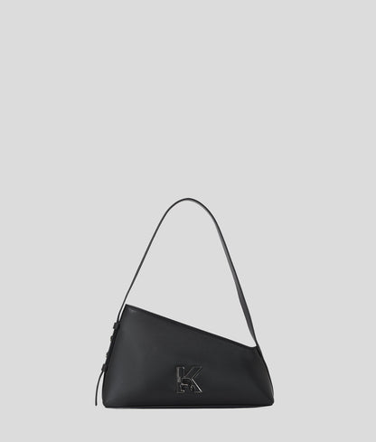 KarlLagerfeld Geo Leather Shoulder Bag Black