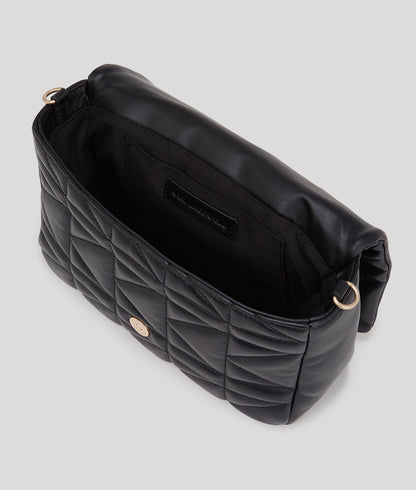 KarlLagerfeld Kkuilt Crossbody Top Handle Bag Black