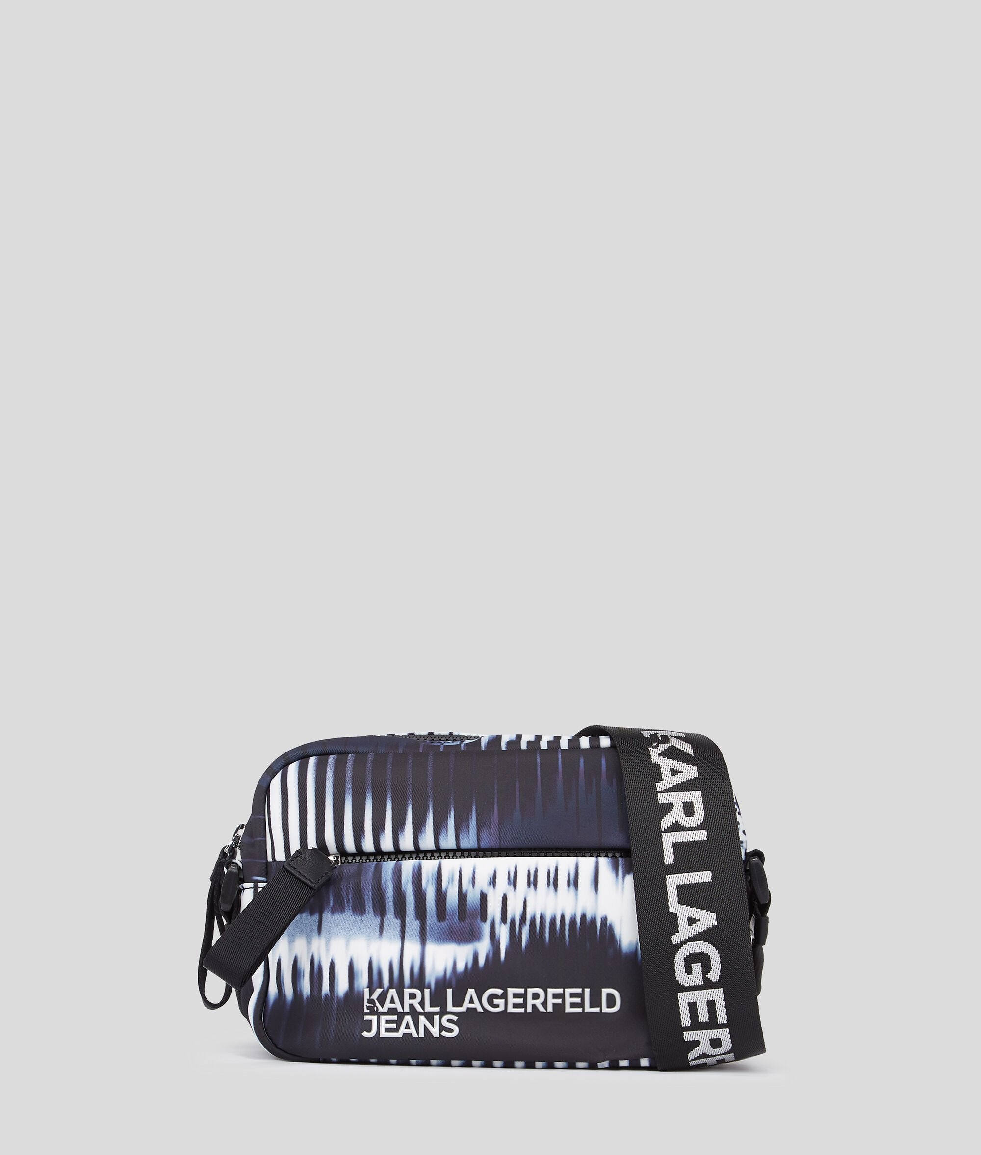 Glitch Print Crossbody Bag All Over Midnight Glitched Glass Pattern All Over Midnight Glitched Glass Pattern