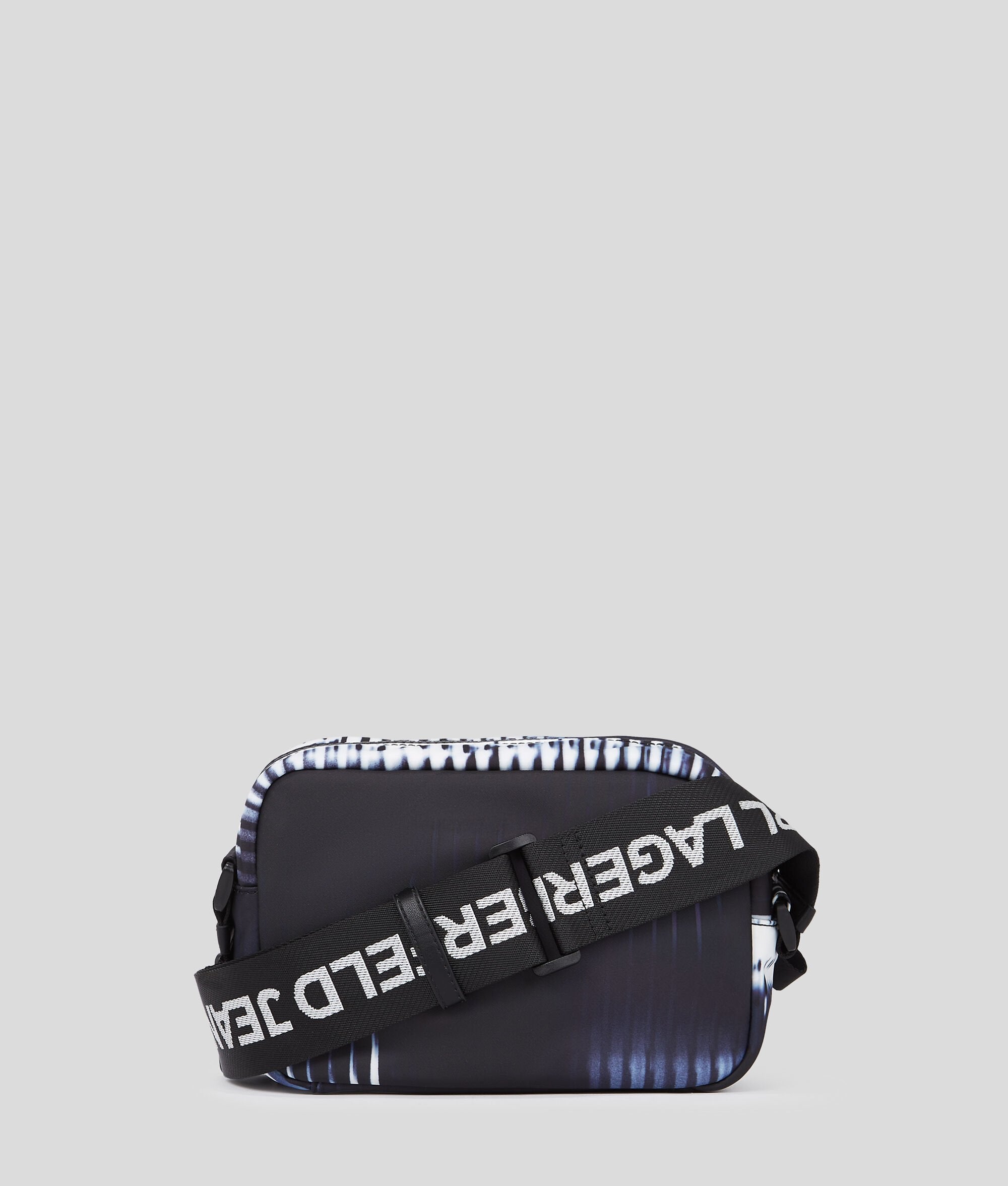 Glitch Print Crossbody Bag All Over Midnight Glitched Glass Pattern All Over Midnight Glitched Glass Pattern