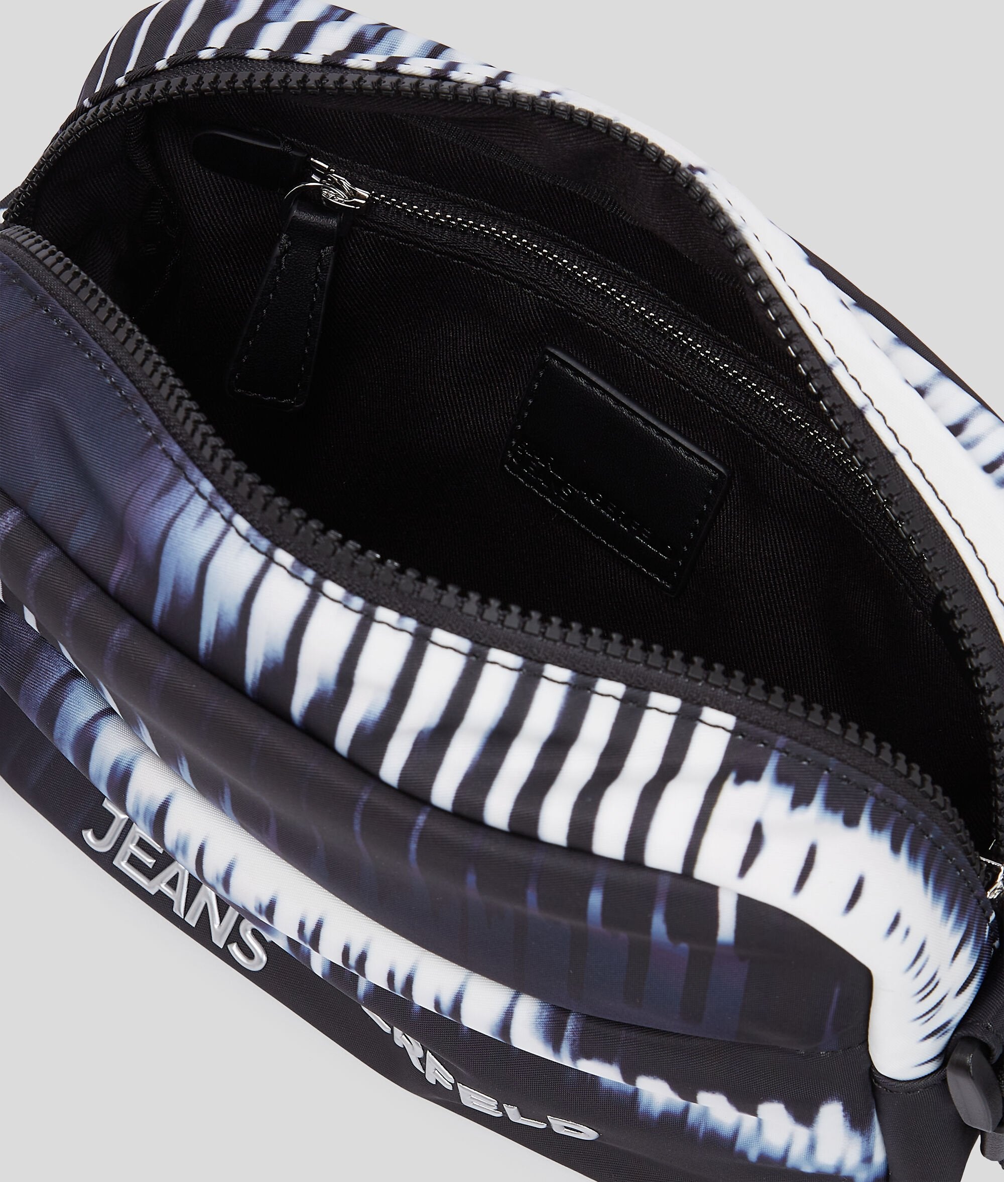 Glitch Print Crossbody Bag All Over Midnight Glitched Glass Pattern All Over Midnight Glitched Glass Pattern