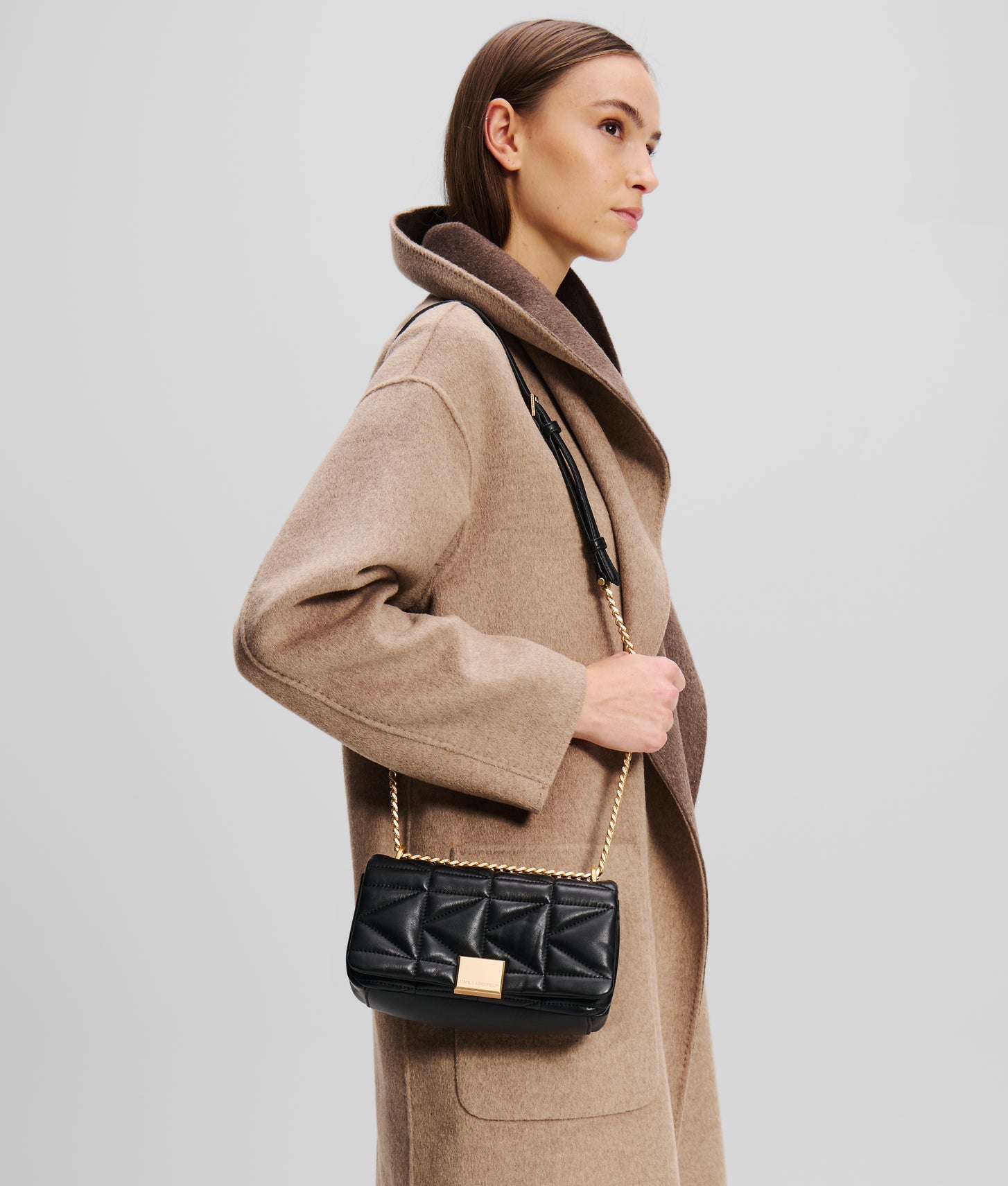 KarlLagerfeld Kkuilt Small Crossbody Bag Black