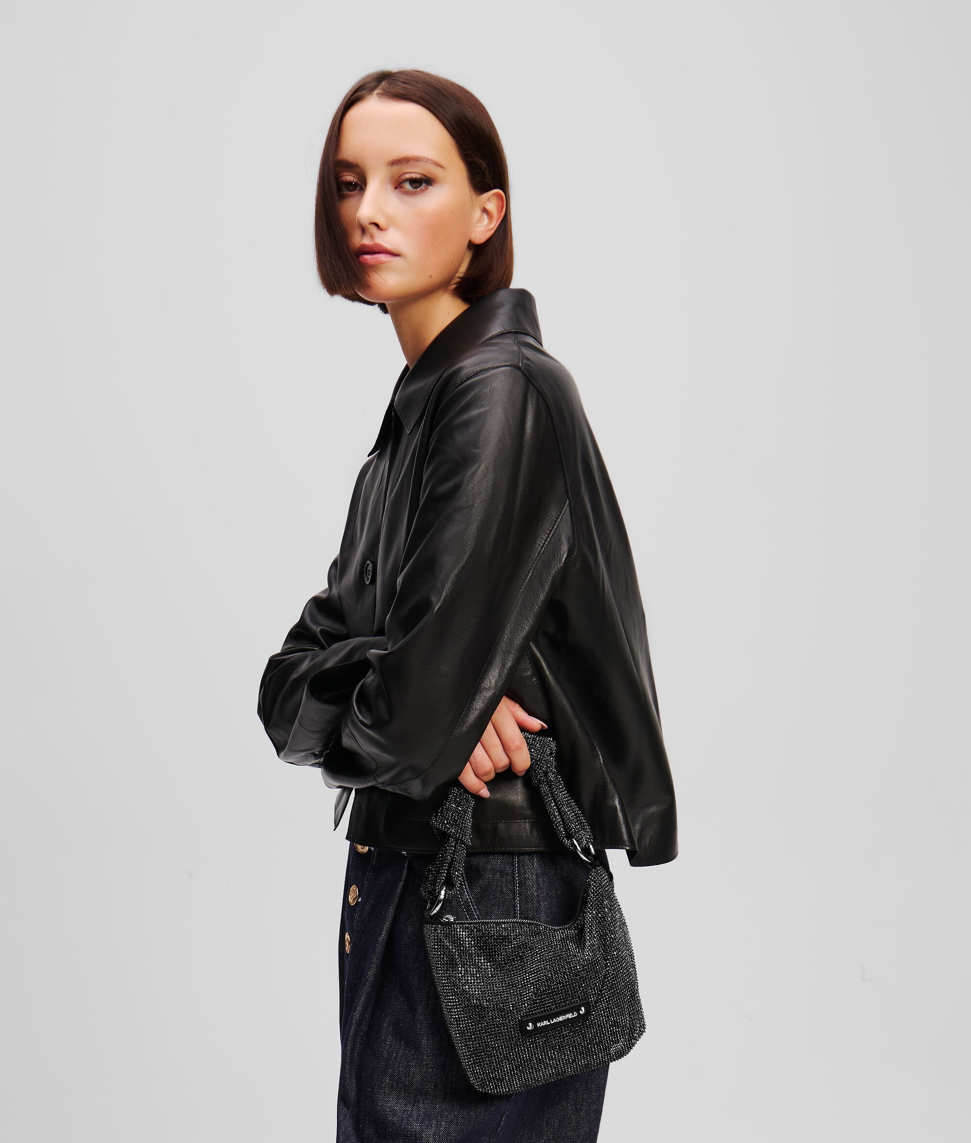 K/SoirŽe Crystal Shoulder Bag Black Black