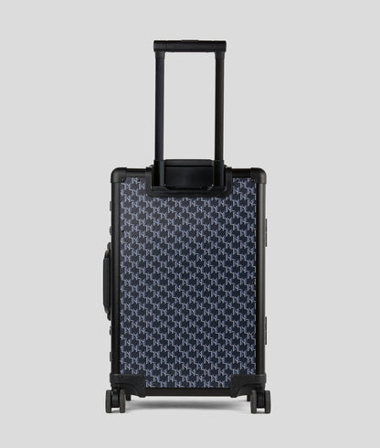 KarlLagerfeld Kvoyage Hard-Shell Trolley Case Navy Blue Monogram