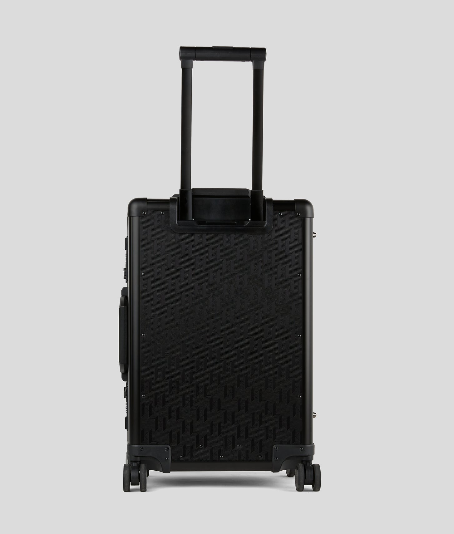 KarlLagerfeld Kessential Monogram Hard Trolley Case All Over Monogram Pattern Black