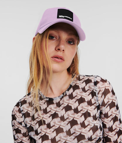 KarlLagerfeld Geo Leather Shoulder Bag Lavendula