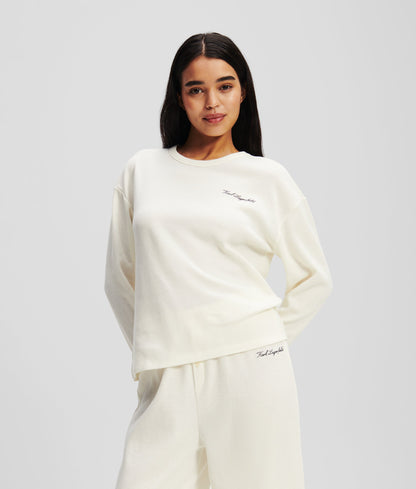 Karl Lagerfeld Hotel Karl Pajama Set Cannoli Cream
