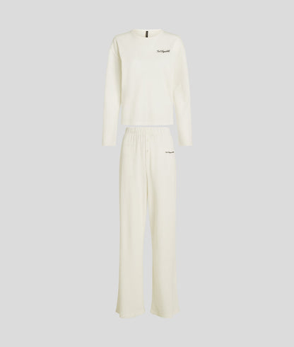 Karl Lagerfeld Hotel Karl Pajama Set Cannoli Cream