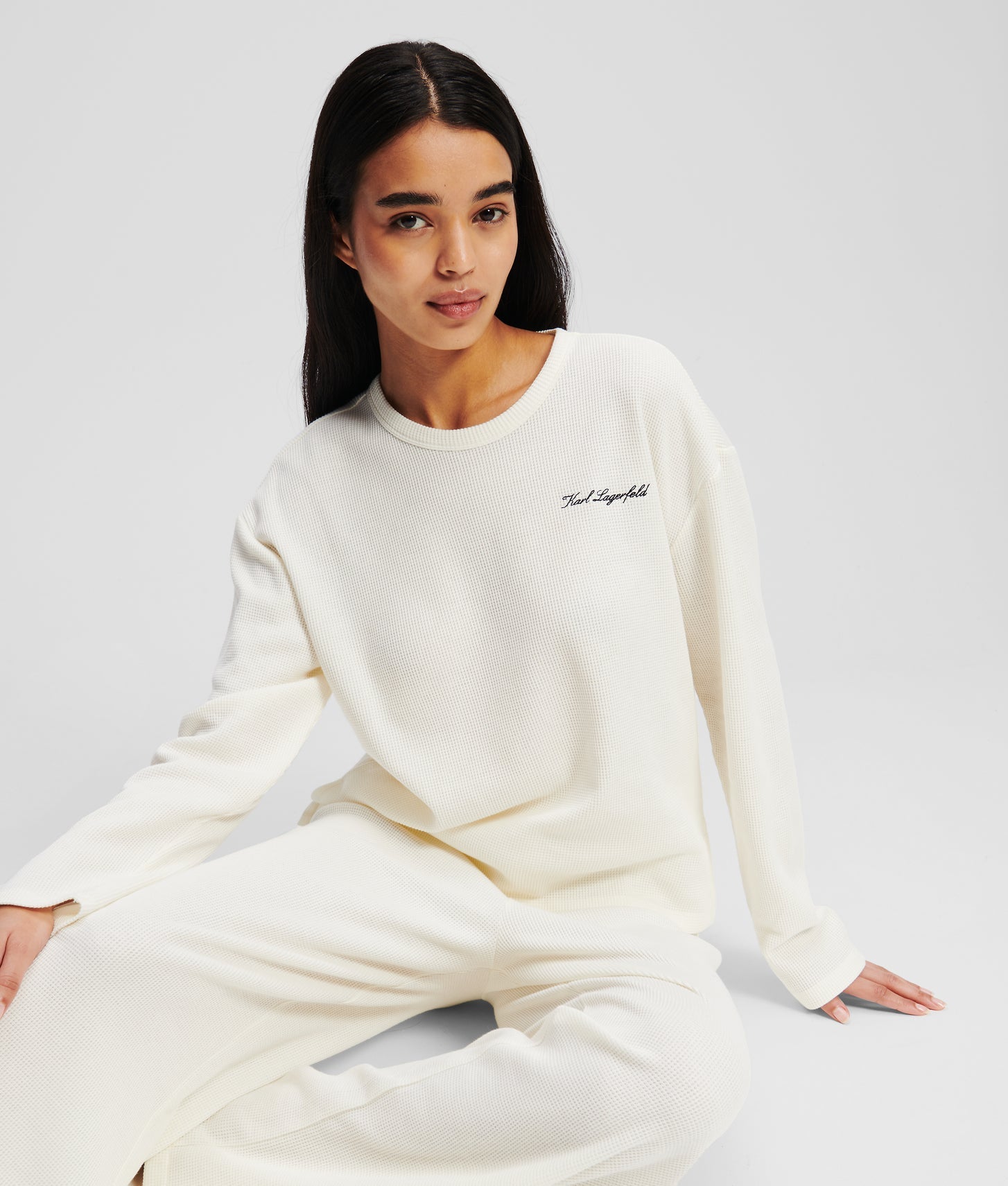 Karl Lagerfeld Hotel Karl Pajama Set Cannoli Cream