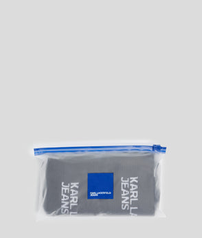 KarlLagerfeld Denim Mini Hobo Bag Visual Washed Black