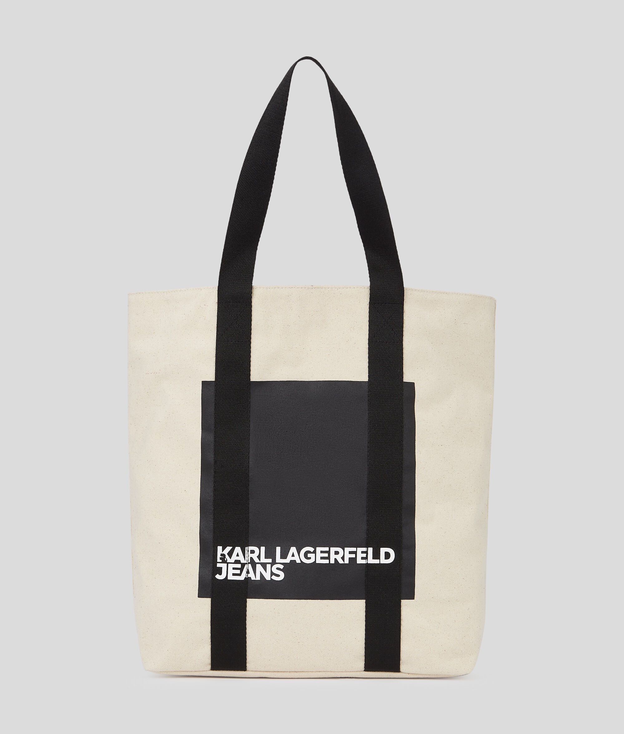 Klj Box Logo Tote Bag Natural Natural