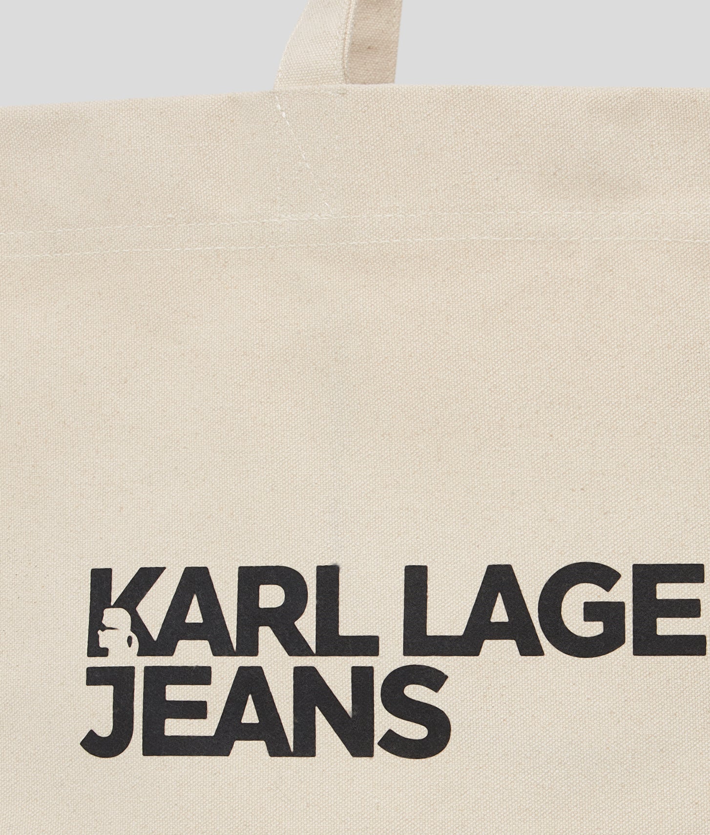 KarlLagerfeld Logo Canvas Shopper Natural
