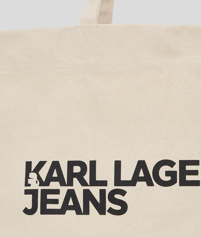 KarlLagerfeld Logo Canvas Shopper Natural