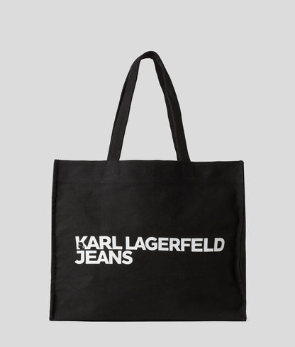 KarlLagerfeld Logo Canvas Shopper Black