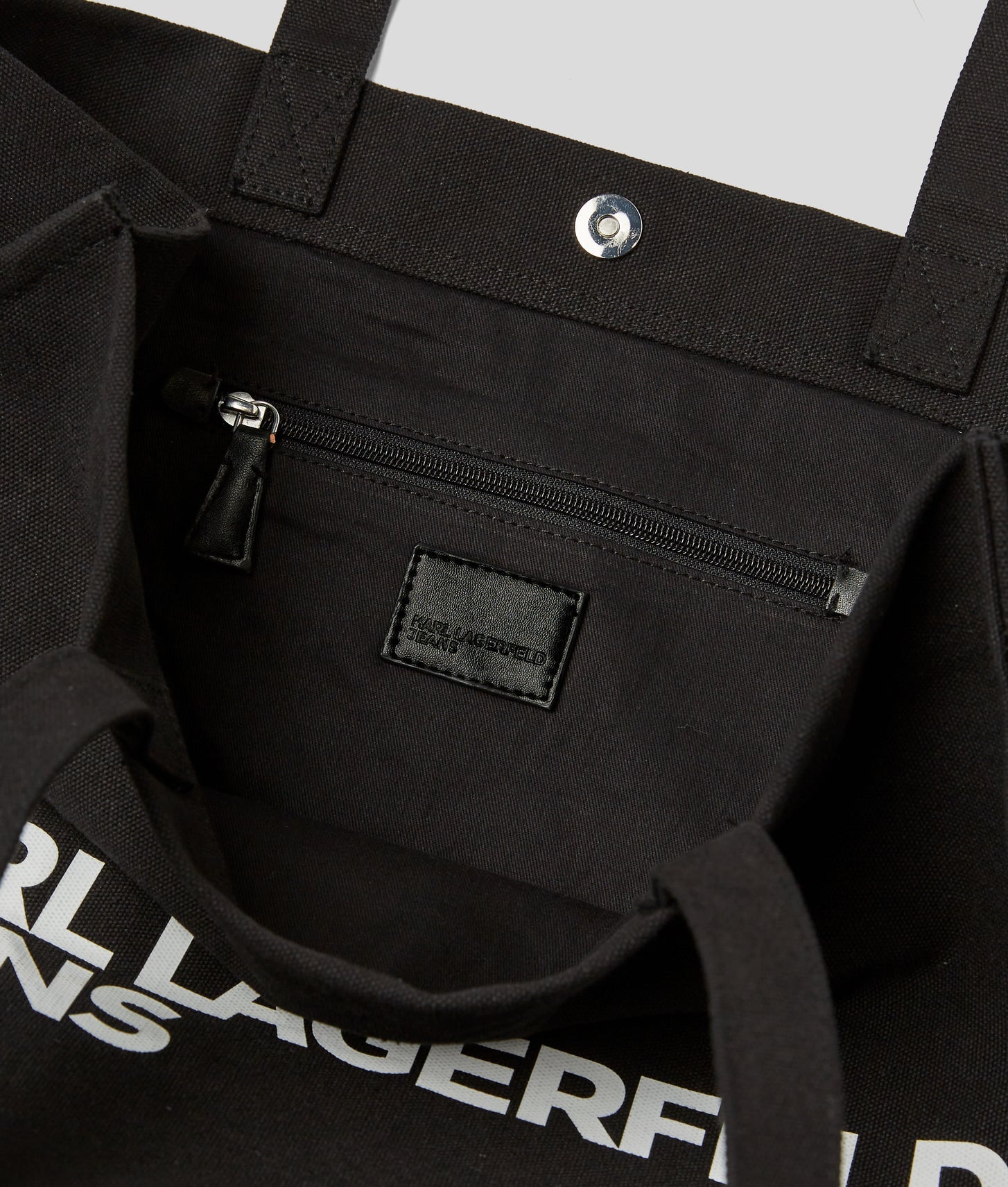 KarlLagerfeld Logo Canvas Shopper Black