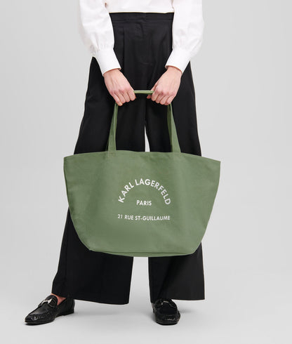 KarlLagerfeld Rue St-Guillaume Shopper Oil Green