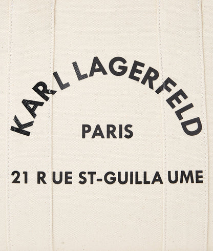 KarlLagerfeld Rue St-Guillaume Medium Square Tote Bag Natural